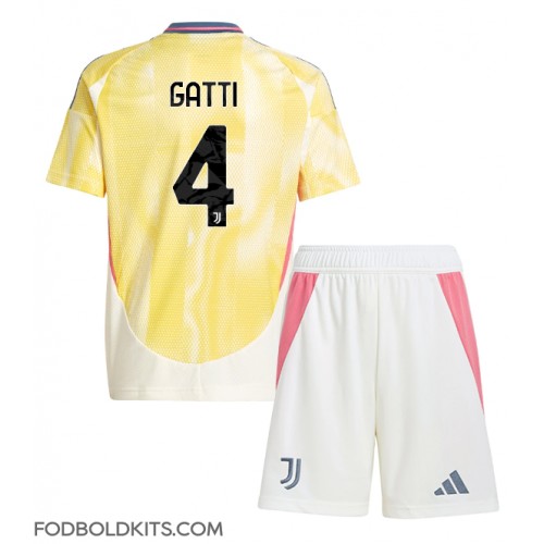 Juventus Federico Gatti #4 Udebanesæt Børn 2024-25 Kortærmet (+ Korte bukser)